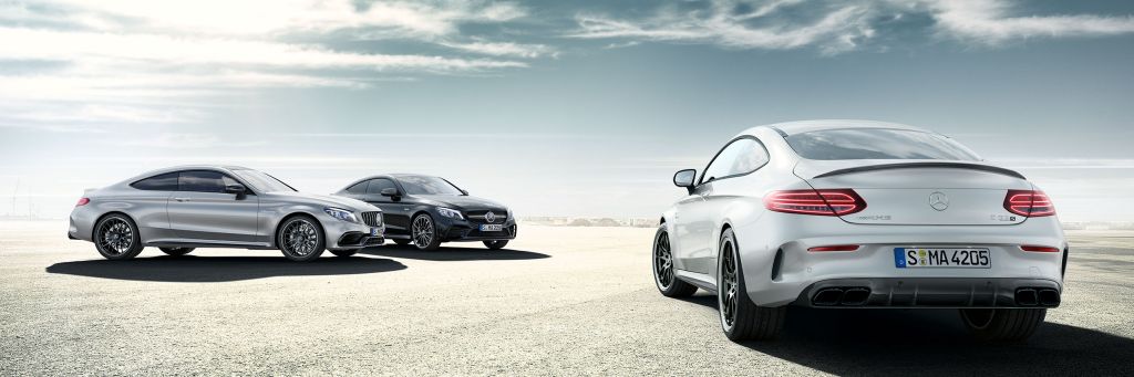The image shows the Mercedes-AMG A-Class vehicles. 