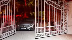 The image shows the front of the Mercedes-Benz A-Class.