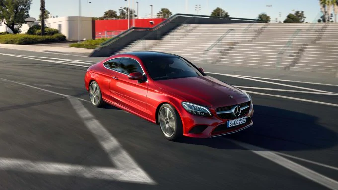 The image shows the front of the A-Class from the side. 