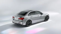 The image shows the front of the Mercedes-Benz A-Class.