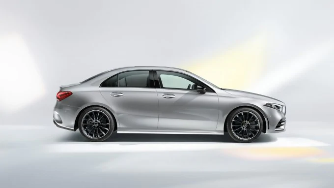 The image shows the exterior design of the A-Class.
