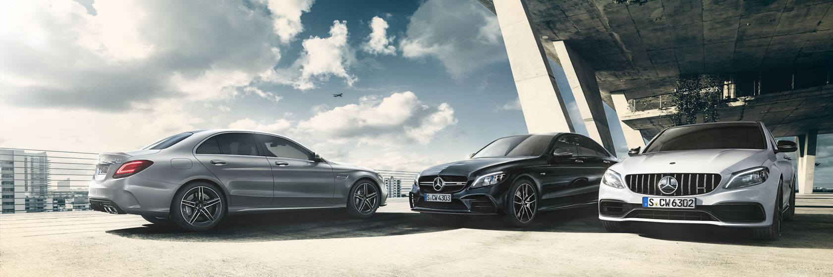 The image shows the Mercedes-AMG A-Class vehicles.