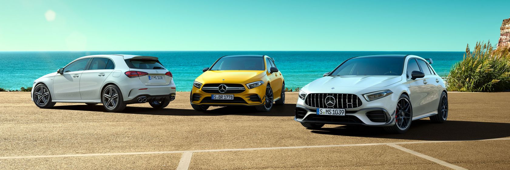 Mercedes-AMG A-Class The image shows the Mercedes-AMG A-Class vehicles.