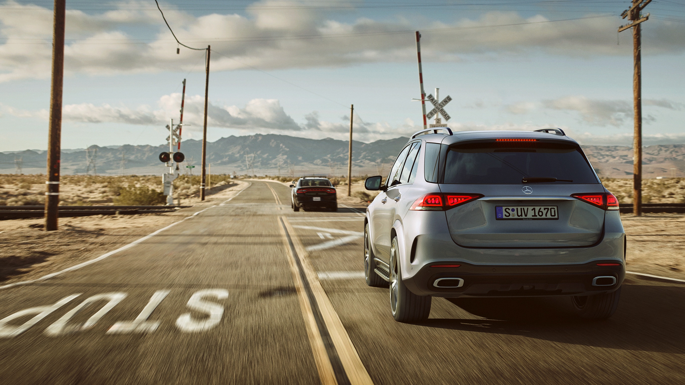 The image shows the A-Class driving in an urban environment.