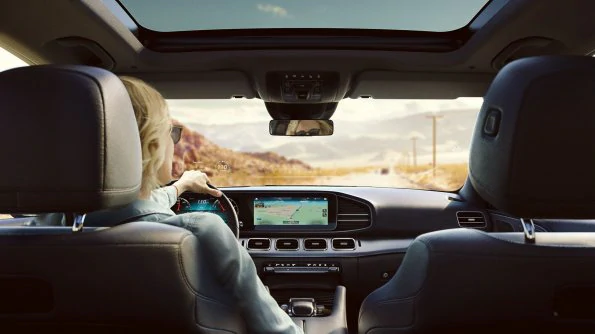 The image shows the interior of the A-Class.